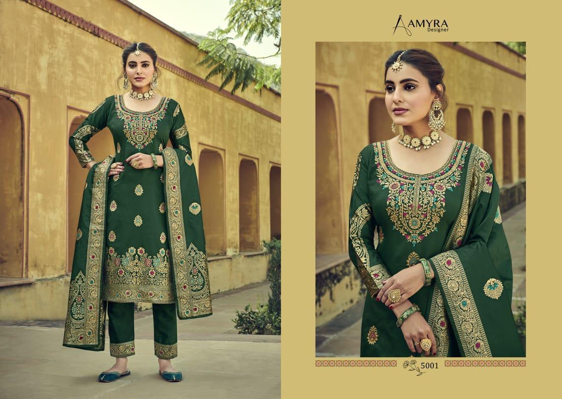 Amyra Designer Shehzadi Silk Jacquard Designer Salwar Suit Catalog