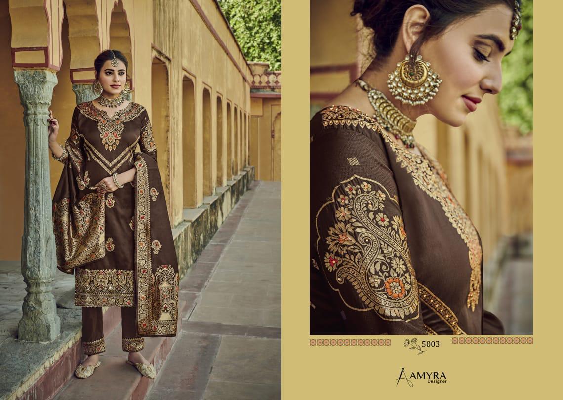Amyra Designer Shehzadi Silk Jacquard Designer Salwar Suit Catalog
