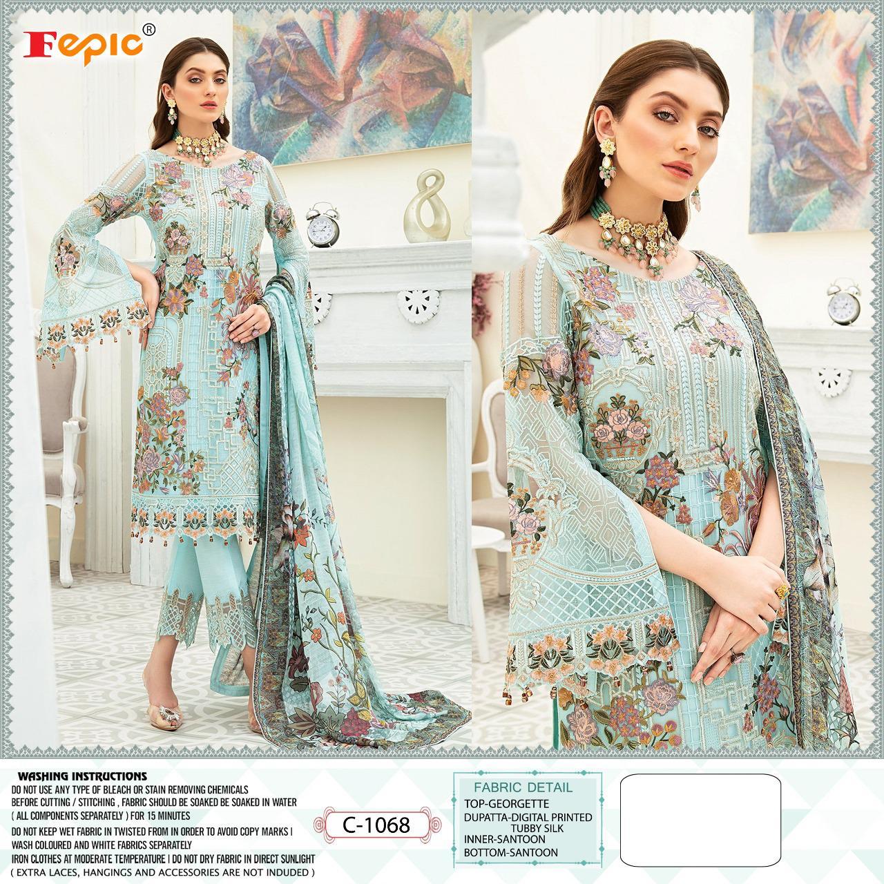 Fepic Rosemeen Dynamic Georgette With Embroidery Work Pakistani Suit Catalog