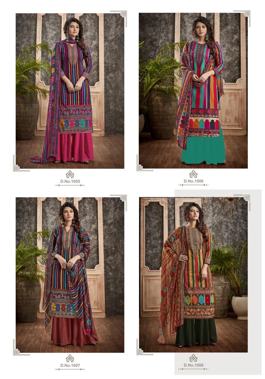 Roli moli Silky Pure Camric Print With Siroswki Diamond Work Dress Material Catalog