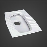 Eastern Ceramic Squatting Pan Toilet - Color: White