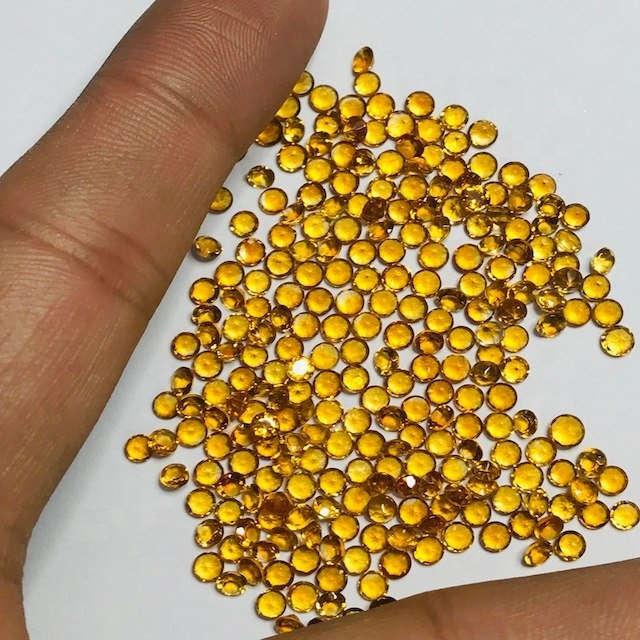 3mm Citrine Faceted Round Loose Gemstones