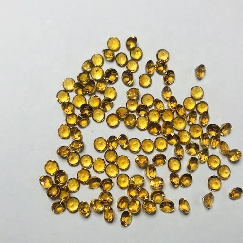 4mm Citrine Faceted Round Loose Gemstones