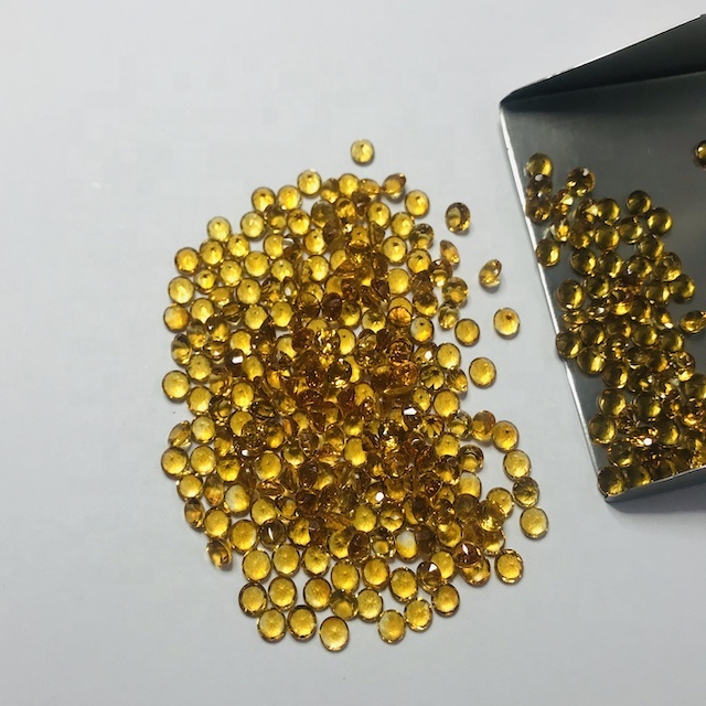 4mm Citrine Faceted Round Loose Gemstones