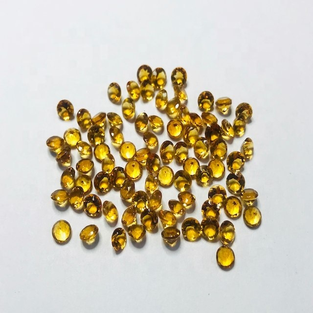4mm Citrine Faceted Round Loose Gemstones