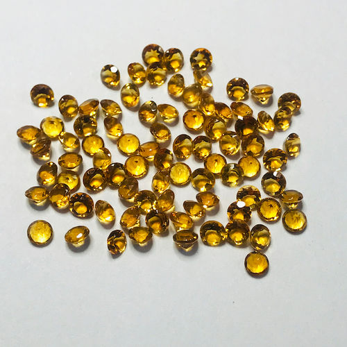 5mm Citrine Faceted Round Loose Gemstones