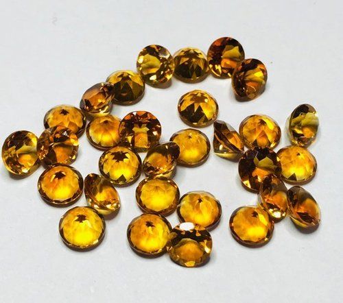 7mm Citrine Faceted Round Loose Gemstones