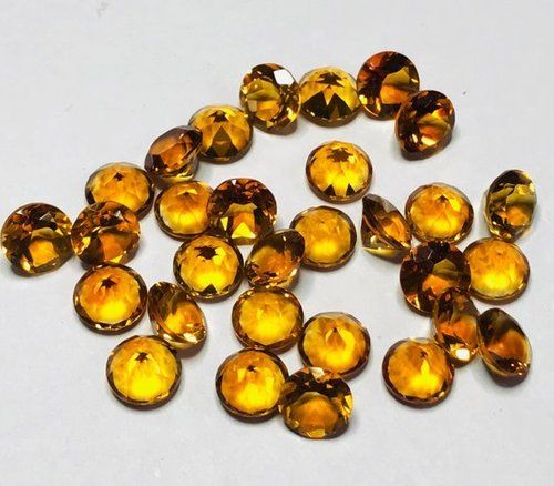 8mm Citrine Faceted Round Loose Gemstones