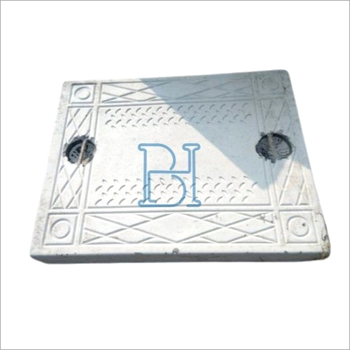 RCC Drain Cover - 600x600x80 MM, Plain with Handles | Durable RCC Material, Easy Maintenance, Prevents Debris in Drains, Efficient Rainwater Management