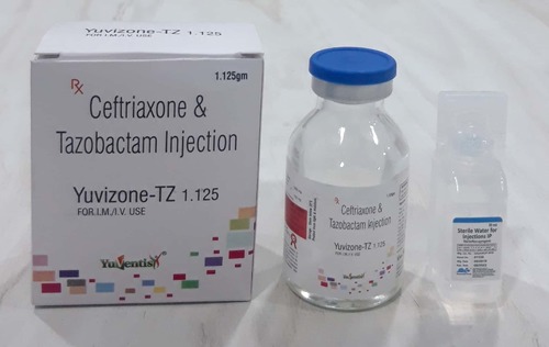 Ceftriaxone Sodium I.P.1000 mg + Tozobactam I.P. 125mg By YUVENTIS PHARMACEUTICALS