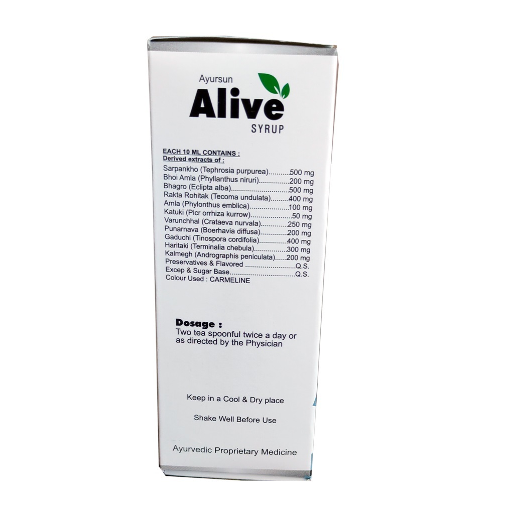 Ayurvedic Syrup For Impaired Liver Function -alive Syrup