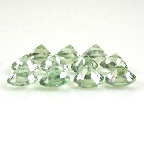 8mm Green Amethyst Faceted Round Loose Gemstones