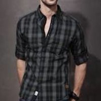Cotton Shirts - Long Sleeve, Collared Checked Design | Black, Regular Fit, Available in Sizes S-XXL
