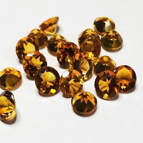 10mm Citrine Faceted Round Loose Gemstones