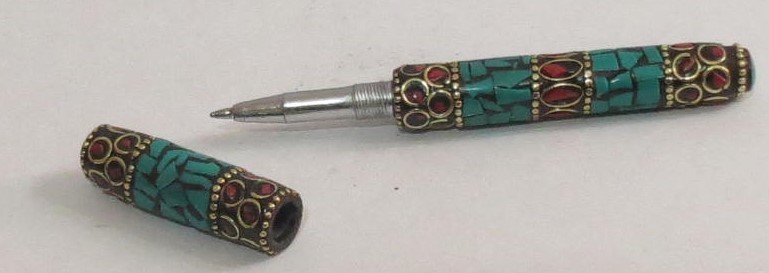 Metal Stone Work Decorative Pen