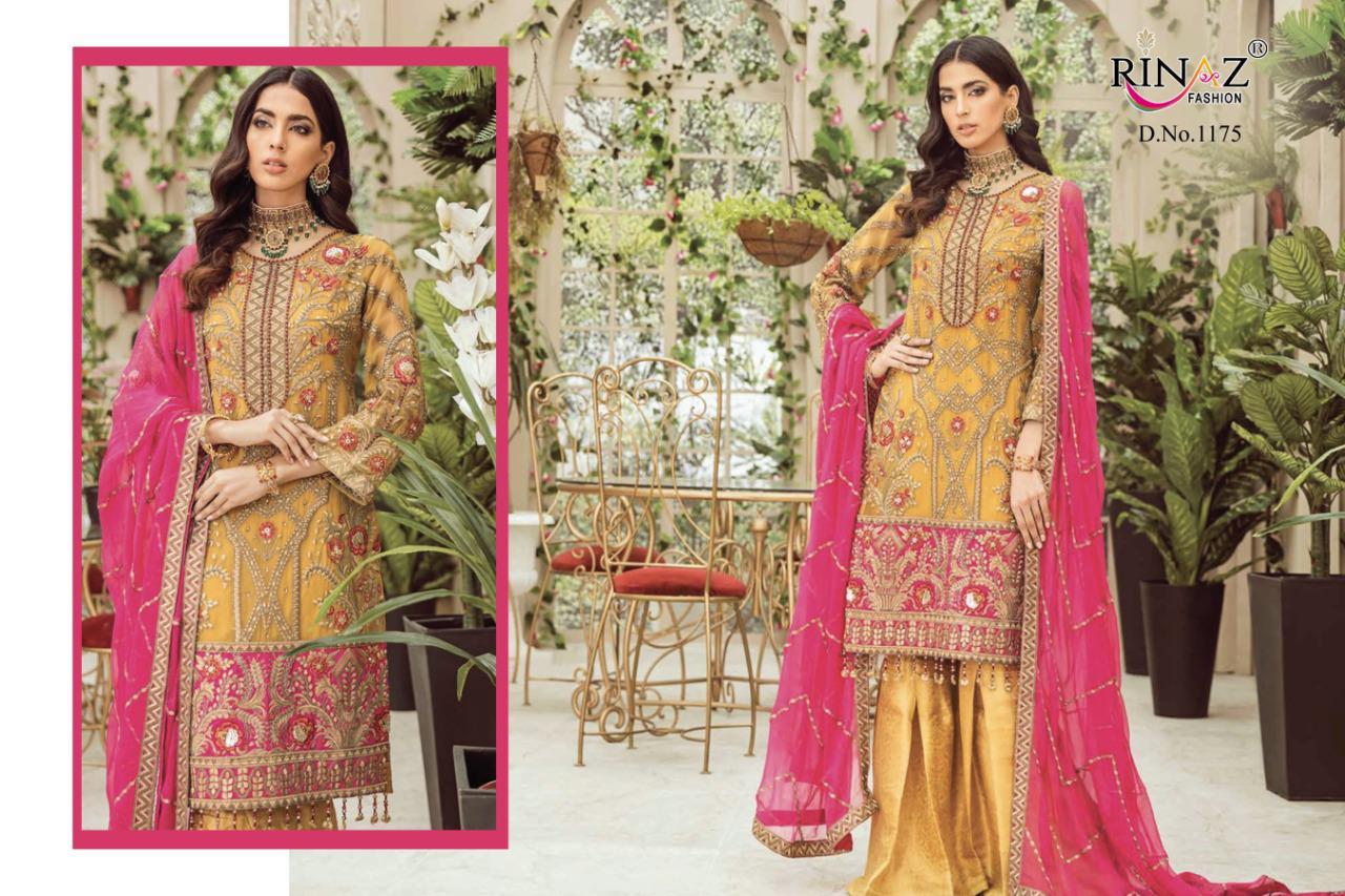Rinaz Block Buster hits Vol 8 Fox Georgette With Work Pakistani Suit Catalog