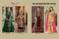 Rinaz Block Buster hits Vol 8 Fox Georgette With Work Pakistani Suit Catalog