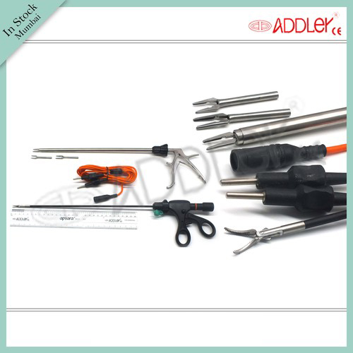 Brand New Addler Laparoscopic Clip Applicator and Maryland with Bipolar Cable - Steel, 5 x 5 x 10 Inch | Semi-Automatic, Sterilized, Waterproof, Portable