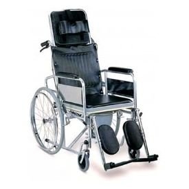 Karma Reclining Commode Wheel Chair-Rainbow 8