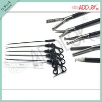 Brand New Addler Laparoscopic & Endoscopic Grasper Set Of 4 And Monopolar Hook - Stainless Steel, 5 X 5 X 10 Cm | Waterproof, Reusable, Ce Certified