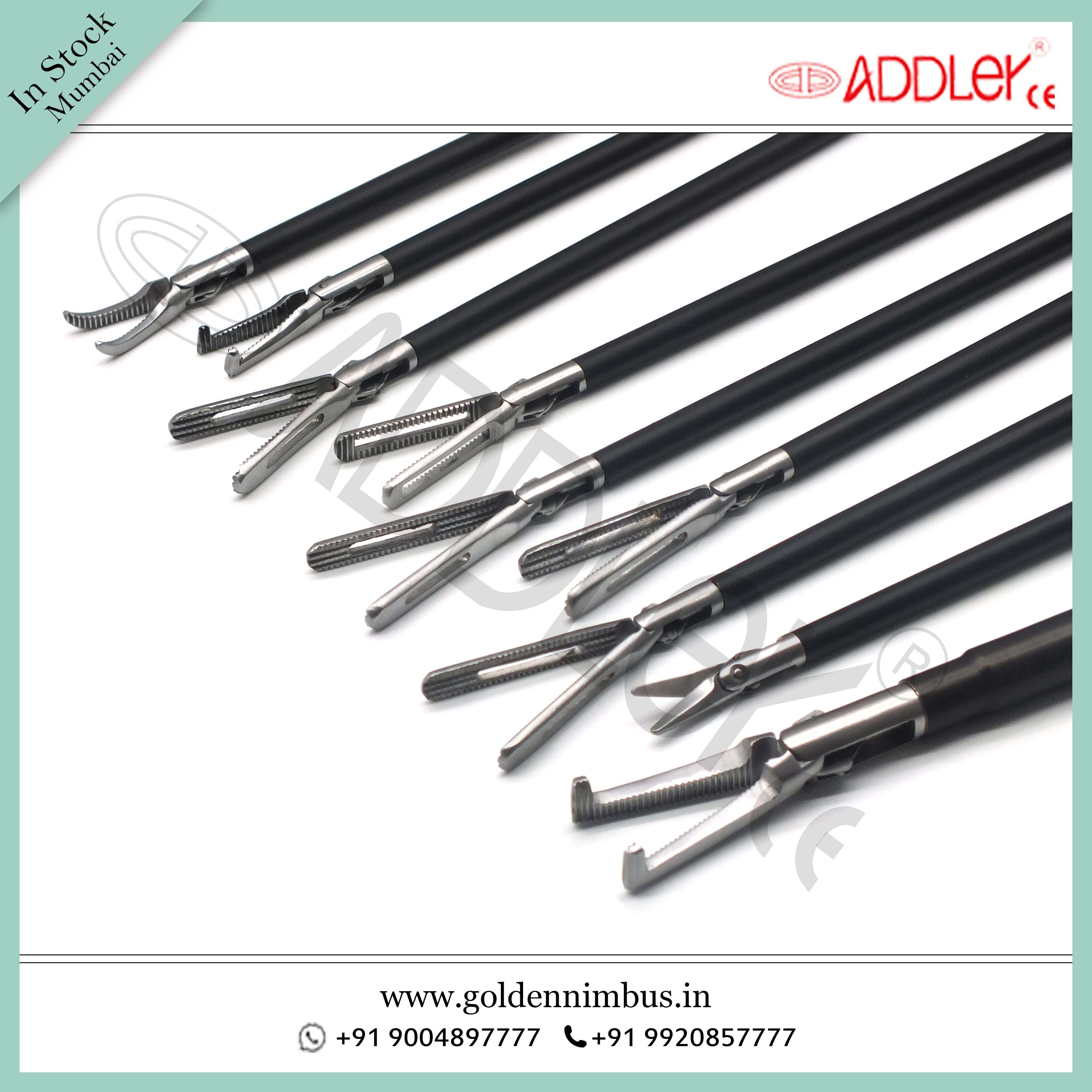 Brand New Addler Laparoscopic & Endoscopic Grasper Set Of 9