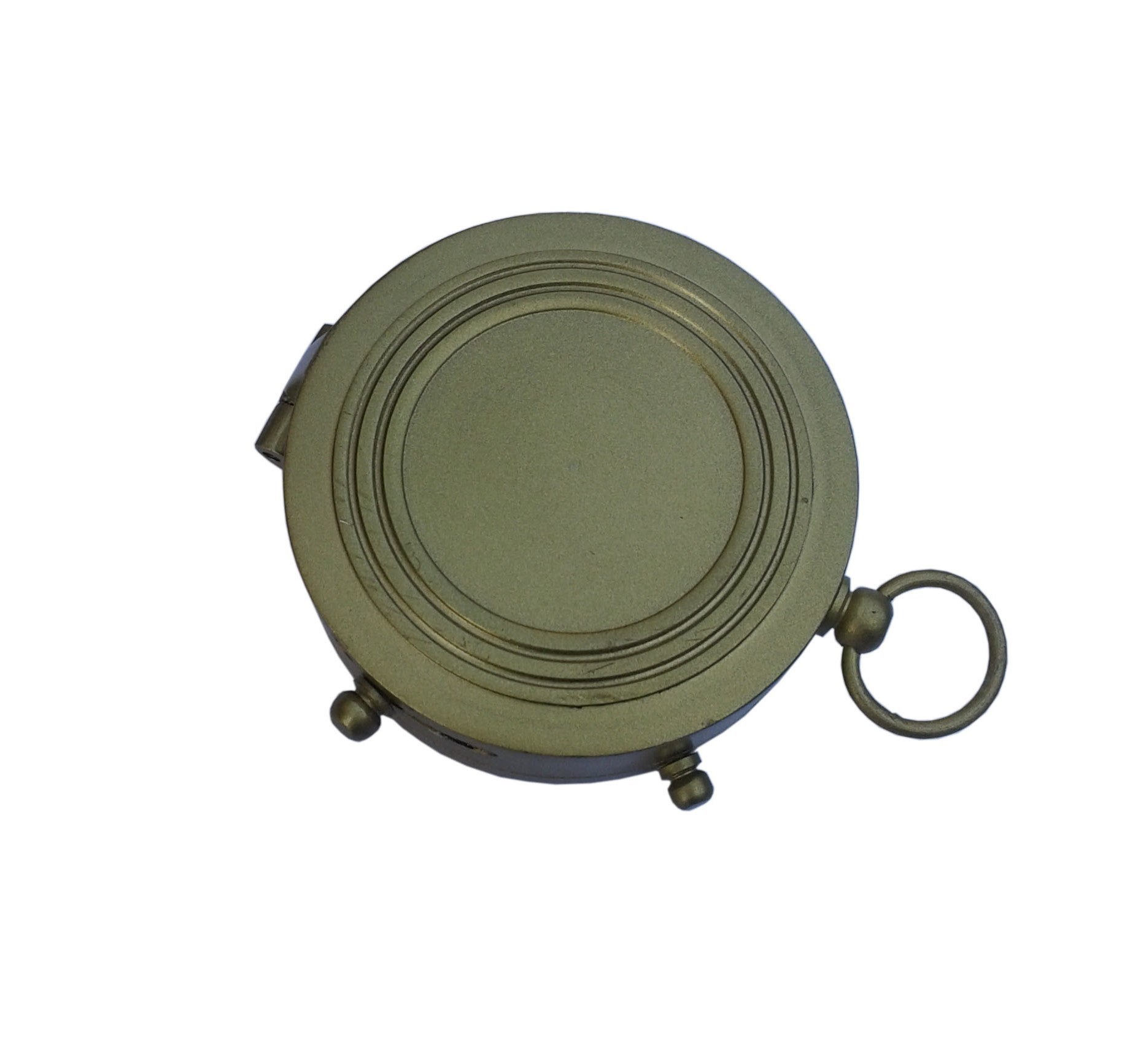 Brass Antique Pocket Compass with Copper Dial  with Lid