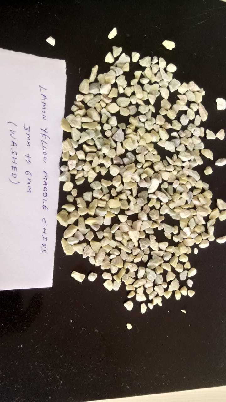 VERY ATTRACTIVE LEMON YELLOW TERRAZZO FLORING CHIPS AND SAND AND PEA GRAVELS WHOLESALE MANUFACTURER