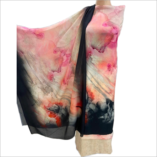 Ladies Zanish Crepe Unstitched Print Suit Fabrics