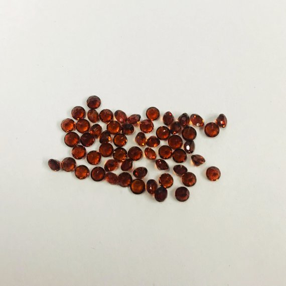 2.5mm Madeira Citrine Faceted Round Loose Gemstones