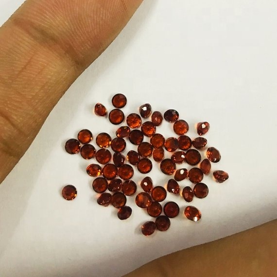 3mm Brandy Citrine Faceted Round Loose Gemstones