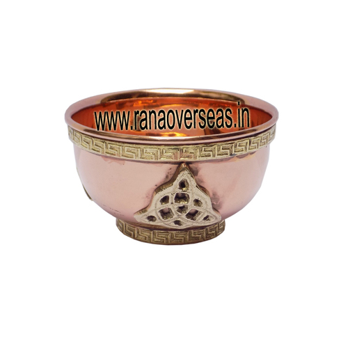 Eco-Friendly Triquetra Copper Offering Bowl For Altar Use