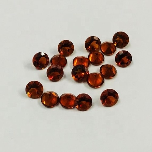 6mm Madeira Citrine Faceted Round Loose Gemstones