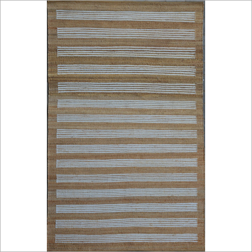 Hand Woven Jute And Polyester Flat Weave Rug