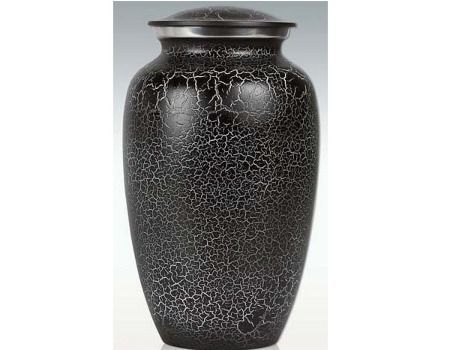 Black Beautiful Hand Painted Urn