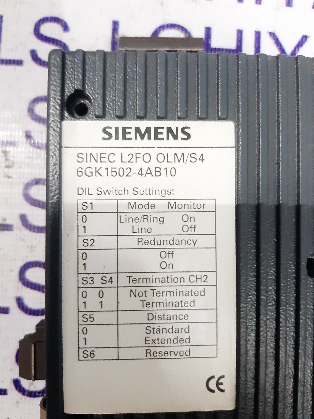 SIEMENS SIMATIC NET OPTICAL LINK MODULE 6GK1502-4AB10