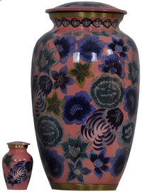 Hand Painted Aluminium Urn