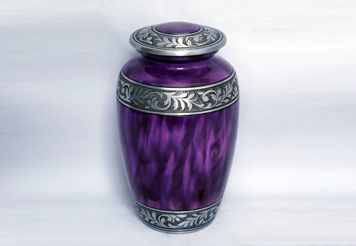 Purple Aluminium Urn