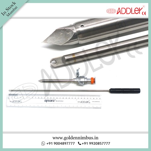 Brand New Addler Laparoscopic 10mm Trocar With 5mm Knot Pusher