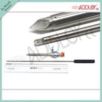 Brand New Addler Laparoscopic 10mm Trocar With 5mm Knot Pusher - Steel, 5 X 5 X 10 Inch , Reusable, Sterilized, Portable, Ce Certified