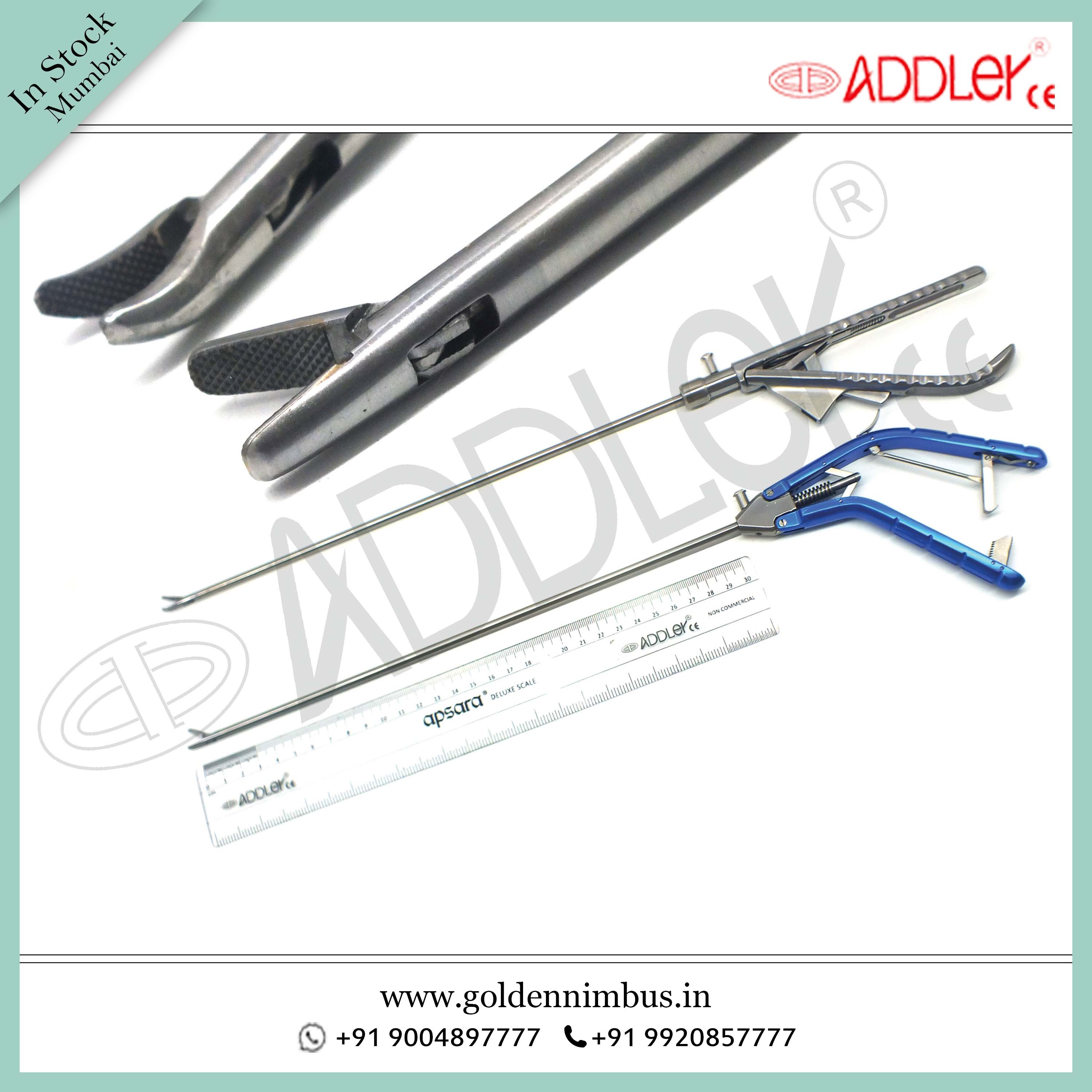 Brand New Addler Laparoscopic 5mm Needle Holder Storz Type Straight And Ethicon Type Curved
