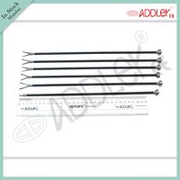 Brand New Addler Laparoscopic Grasper Set Of 6 With Handle - Stainless Steel, 5 X 5 X 10 Inch, Portable, Semi-automatic, Sterilized, Ce Certified