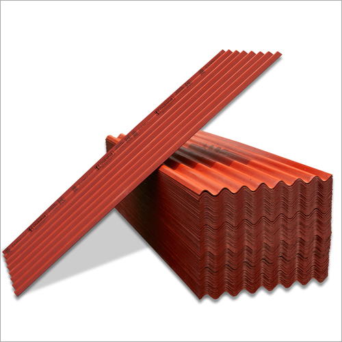 Coloured Fibre Cement Roofing Sheets- Red Thickness: 6 Millimeter (Mm)