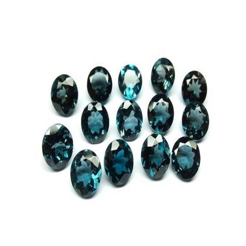 7mm London Blue Topaz Faceted Round Loose Gemstones