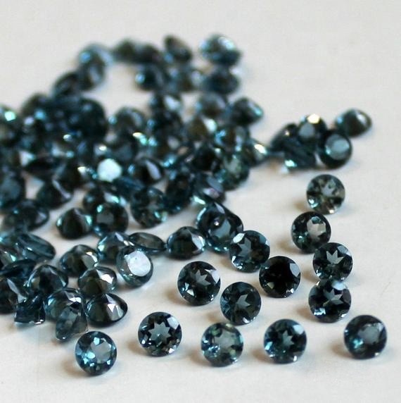 8mm London Blue Topaz Faceted Round Loose Gemstones