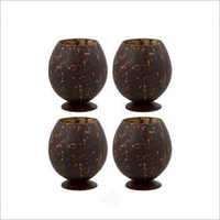Eco Friendly 250 Ml Brown Coconut Shell Mug Medium