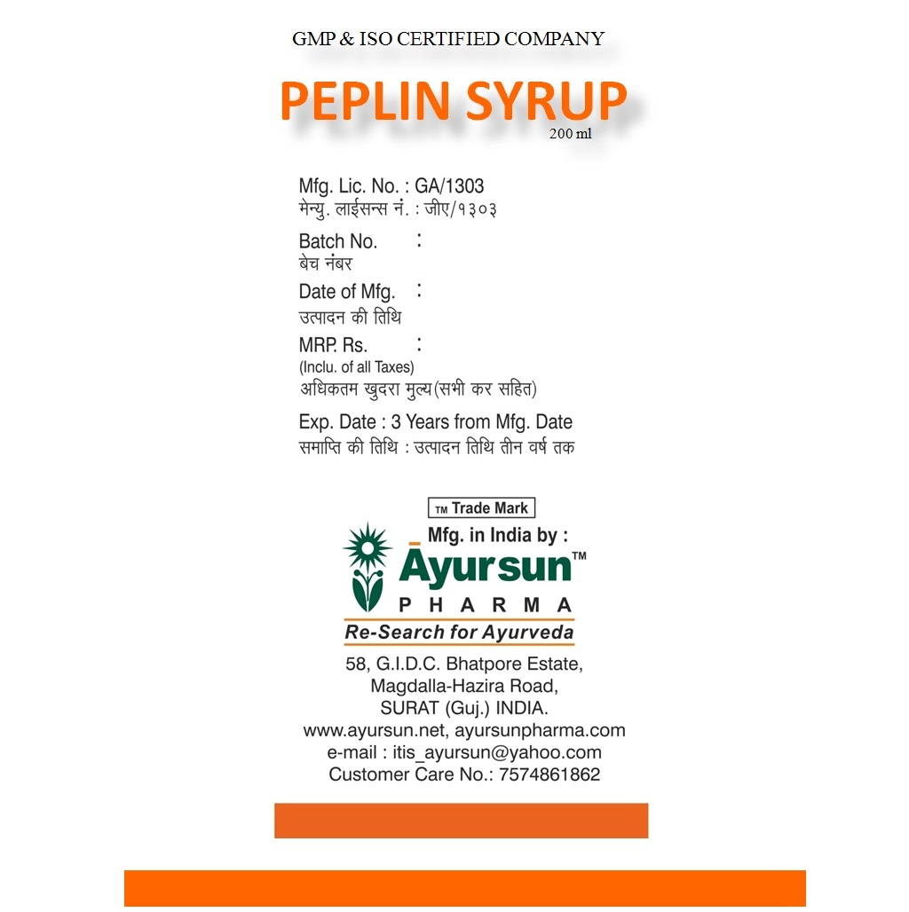 Herbal Syrup For Enzyme - Peplin Syrup