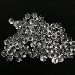 7mm White Topaz Faceted Round Loose Gemstones