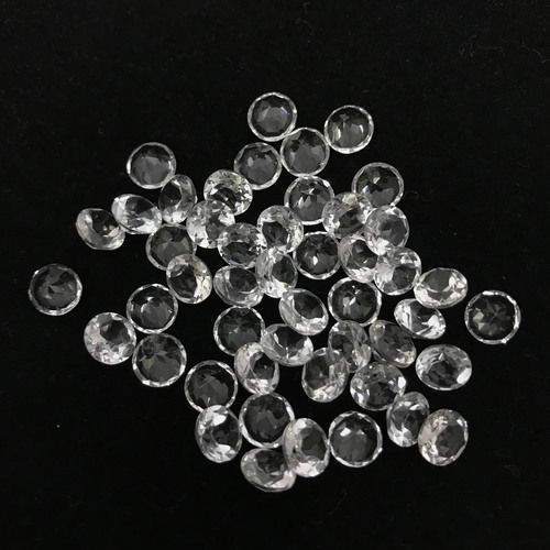 8mm White Topaz Faceted Round Loose Gemstones