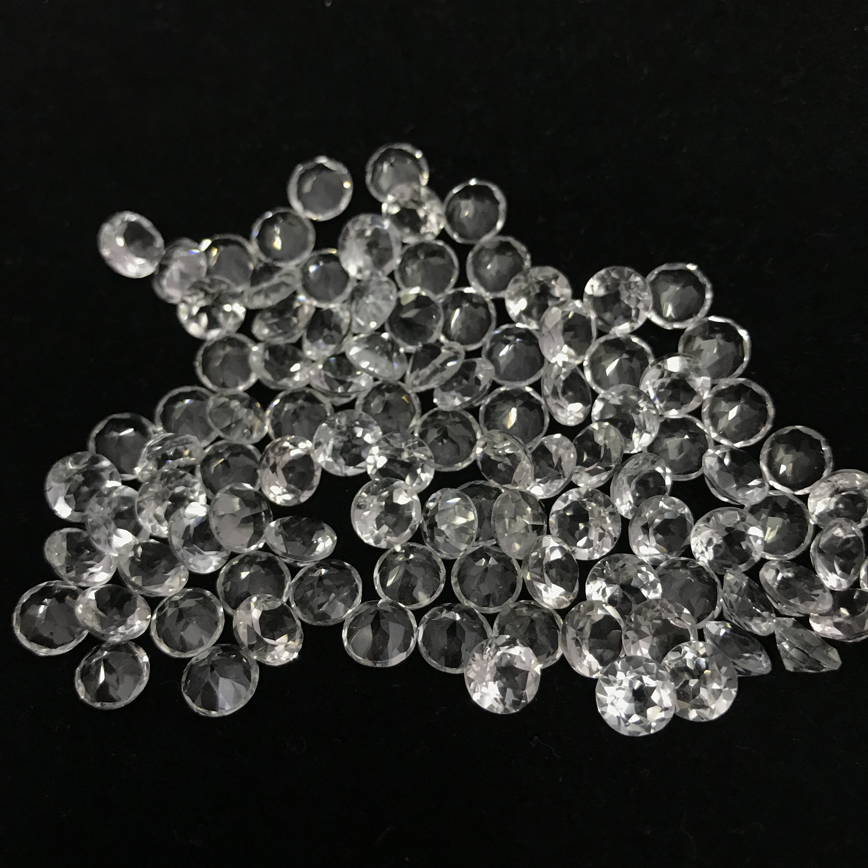 9mm White Topaz Faceted Round Loose Gemstones