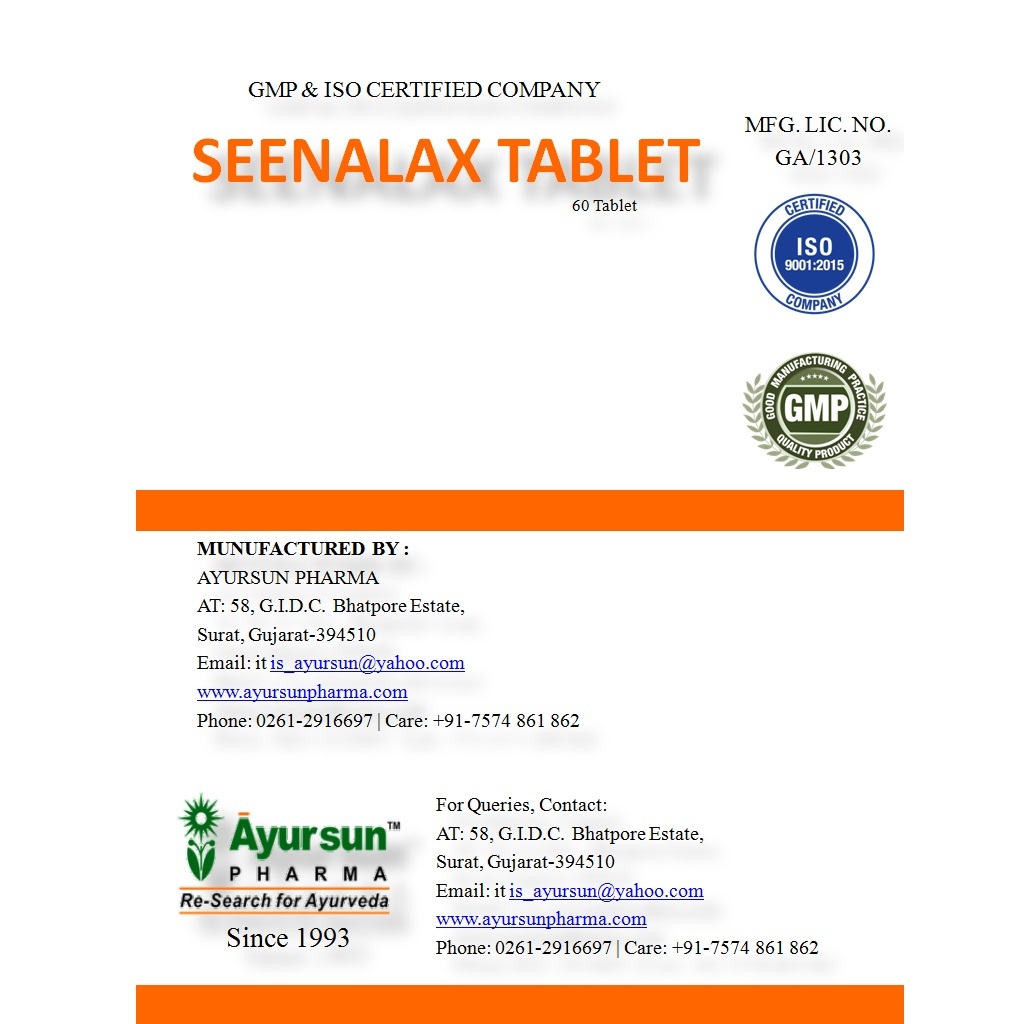 Ayurvedic Herbs Tablet For Habitual - Seenalax tablet